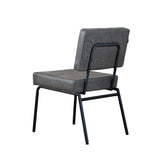 Industrial dining room chair Espen anthracite eco-leather - image 8
