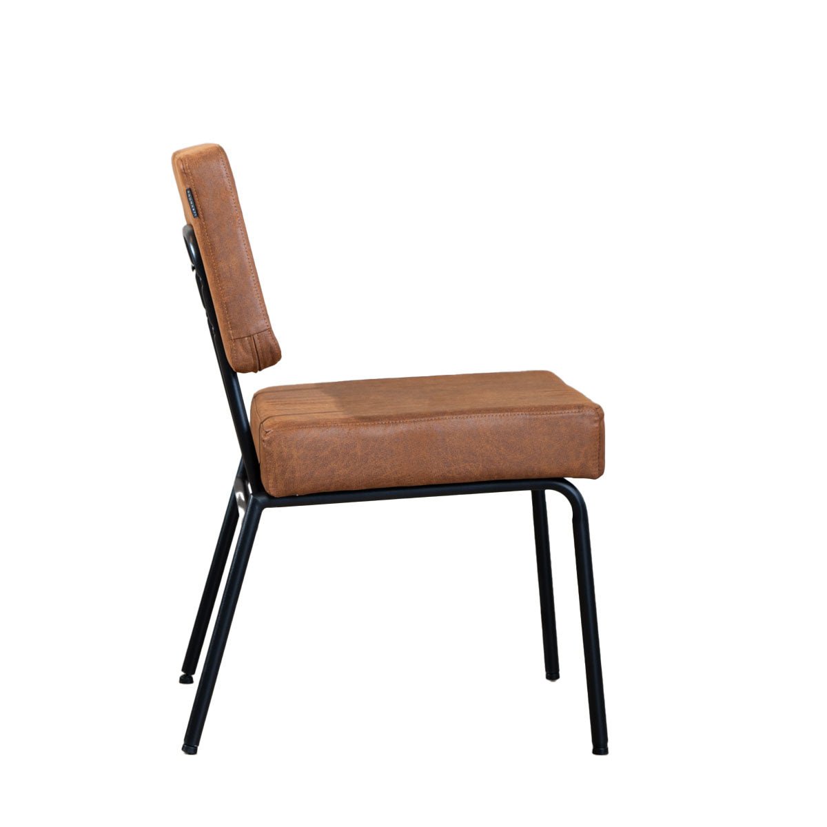 Industrial dining room chair Espen cognac eco-leather - image 7