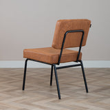 Industrial dining room chair Espen cognac eco-leather - image 4