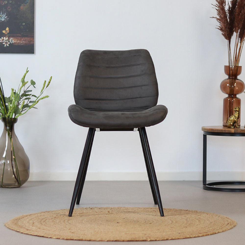 Industrial dining room chair Morris anthracite - image 2