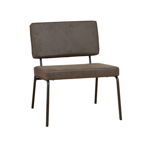 Industrial armchair Espen anthracite eco-leather