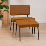 Industrial armchair Espen cognac eco-leather - image 1