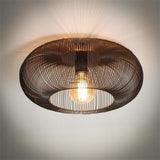 Plafondlamp Jill DH Interior Zwart LxBxH 48x48x25 Nikkel Sfeerfoto schuin vooraanzicht