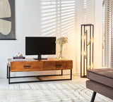 TV Furniture Emma Dimehouse Brown LxWxH 148x82x52 Mango wood Atmospheric photo rear view