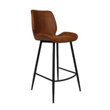 Industrial bar stool Barrel cognac eco-leather 69 cm - image 5