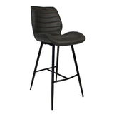 Industrial bar stool Morris anthracite 71 cm Microfibre
