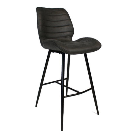 Industrial bar stool Morris anthracite 71 cm Microfibre