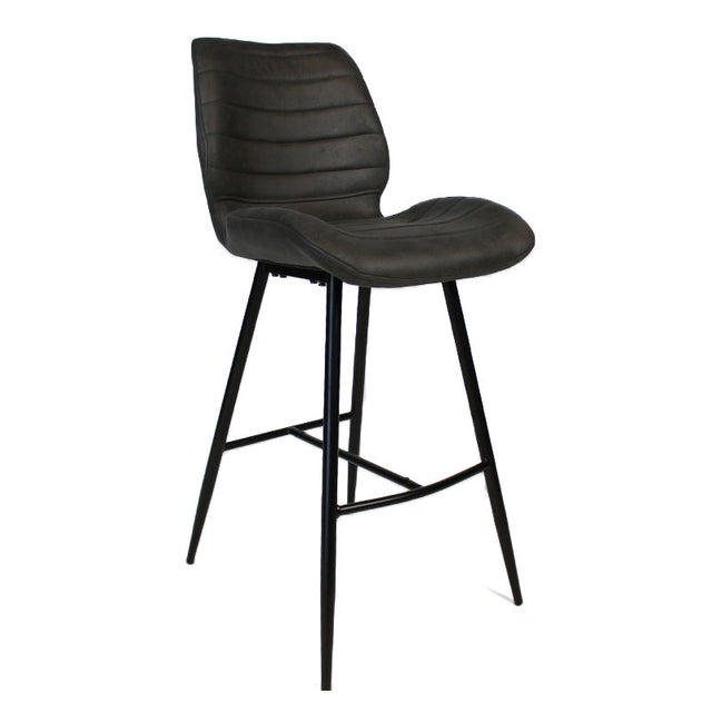 Industrial bar stool Morris anthracite 71 cm Microfibre