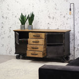 Sideboard Bryce Dimehouse Brown LxWxH 153x80x40 Mango wood Atmospheric photo in situation