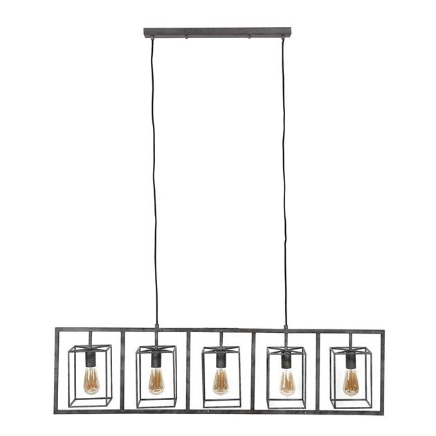 Hanglamp Hardin DH Interior Zilver LxBxH 136x46x21 Zilver Witfoto vooraanzicht