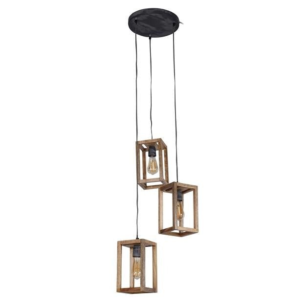 Hanglamp Oliver DH Interior Mango LxBxH 57x35x28 Mangohout Witfoto vooraanzicht