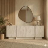 Lowen travertine melamine sideboard 180x45x80 cm