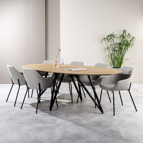 Dining table Miami DH Interior Brown Mango wood Atmospheric photo in situation