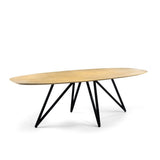 Dining table Miami DH Interior Brown Mango wood White photo diagonal front view