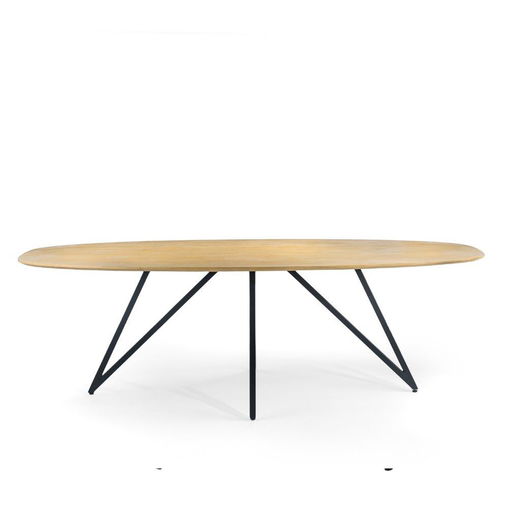 Dining table Miami DH Interior Brown Mango wood White photo front view
