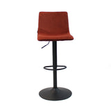 Velvet bar stool Frenkie copper 60-76 cm, 45 cm wide