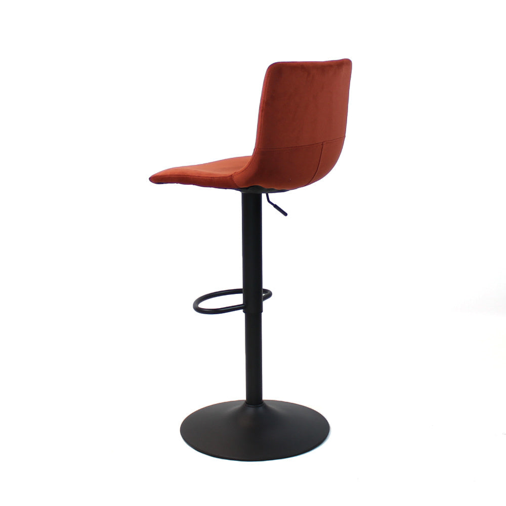 Velvet bar stool Frenkie copper 60-76 cm, 45 cm wide