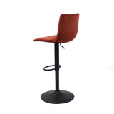 Velvet bar stool Frenkie copper 60-76 cm, 45 cm wide