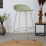 Bar stool Ellen green Scandinavian design 76 cm - image 1
