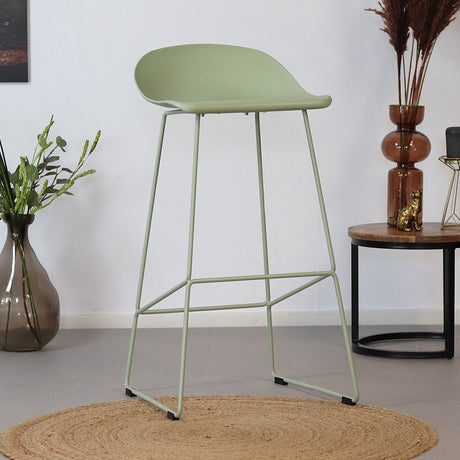 Bar stool Ellen green Scandinavian design 76 cm - image 1