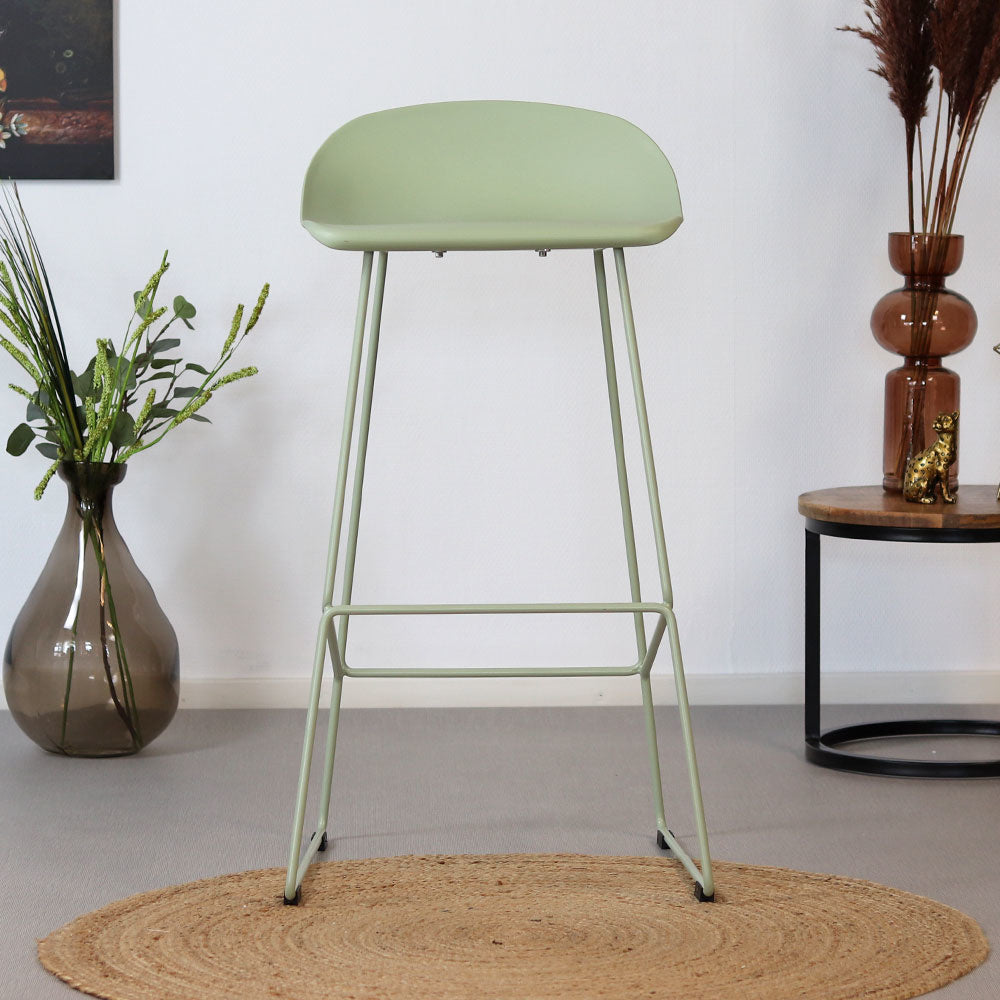 Bar stool Ellen green Scandinavian design 76 cm - image 2