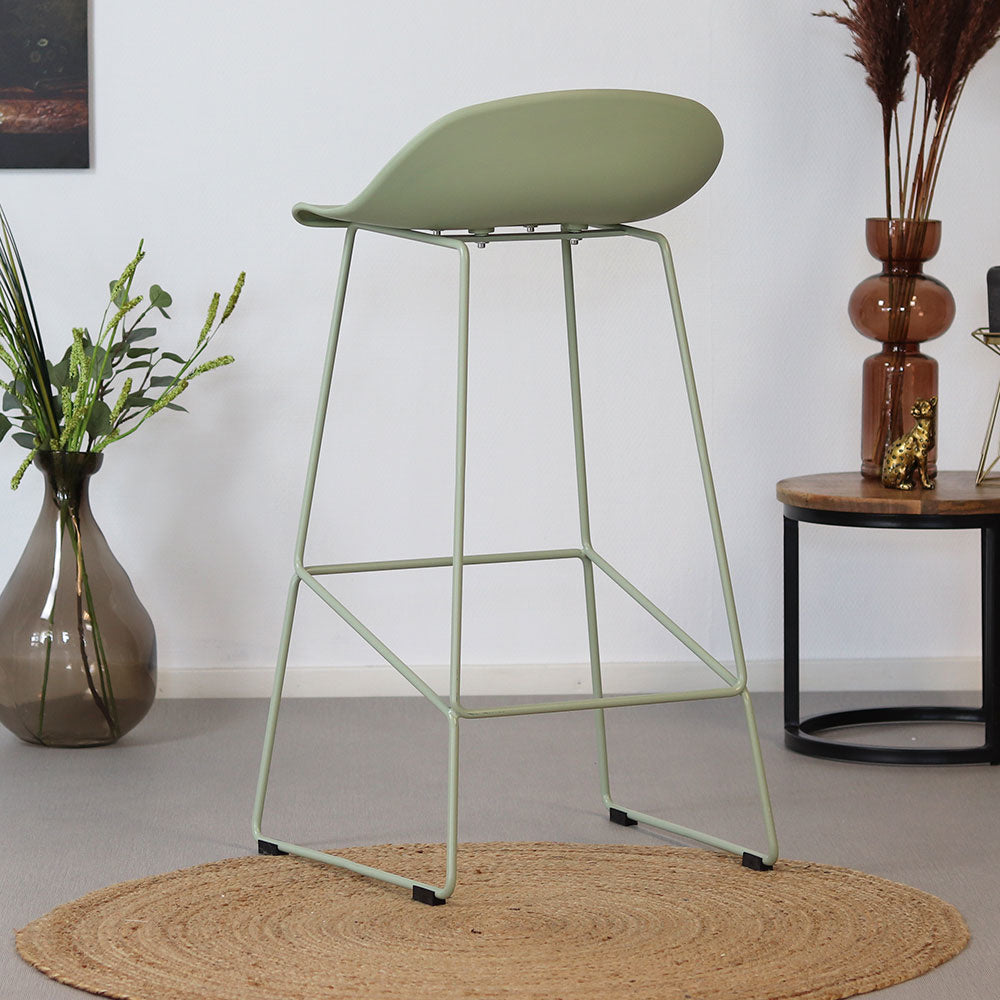 Bar stool Ellen green Scandinavian design 76 cm - image 3