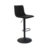 Velvet bar stool Frenkie black 60-76 cm, 45 cm wide