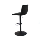 Velvet bar stool Frenkie black 60-76 cm, 45 cm wide