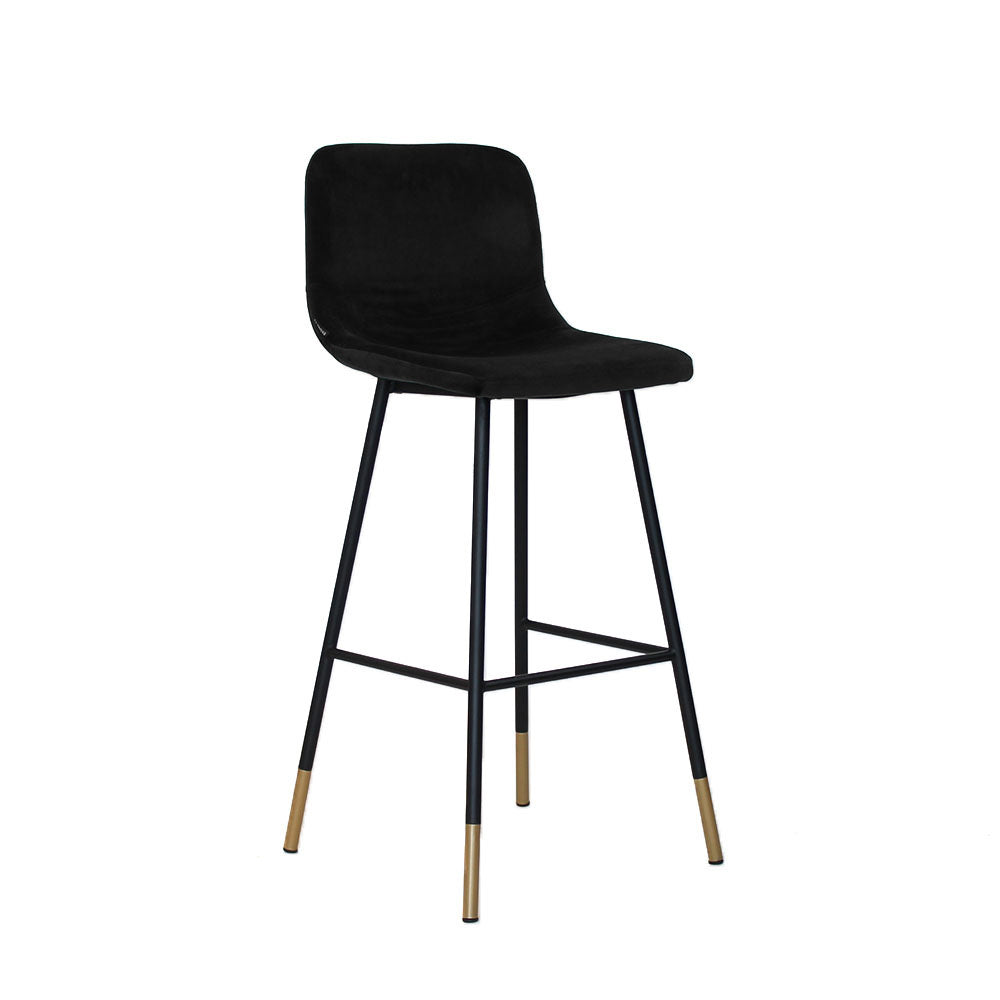 Velvet bar stool Mikky black 65-78 cm, 46 cm wide