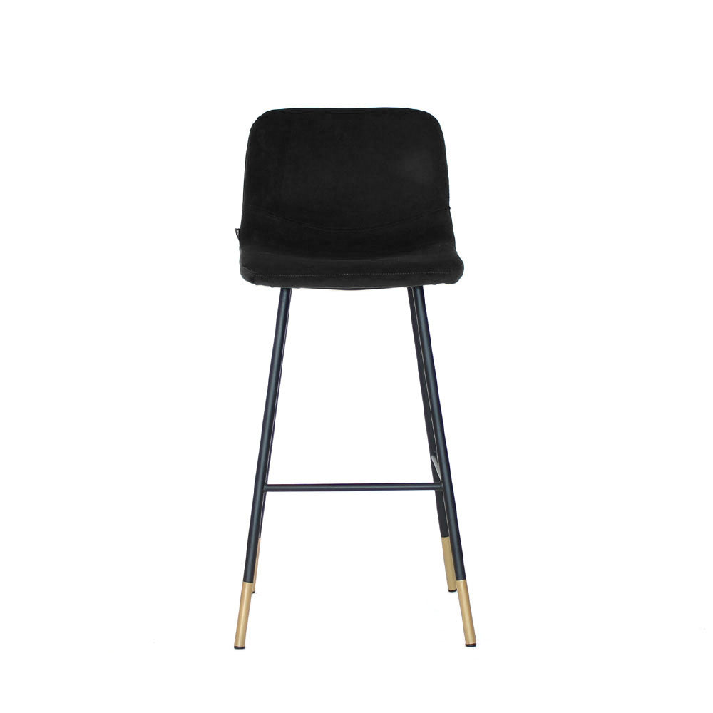 Velvet bar stool Mikky black 65-78 cm, 46 cm wide