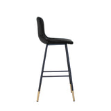 Velvet bar stool Mikky black 65-78 cm, 46 cm wide