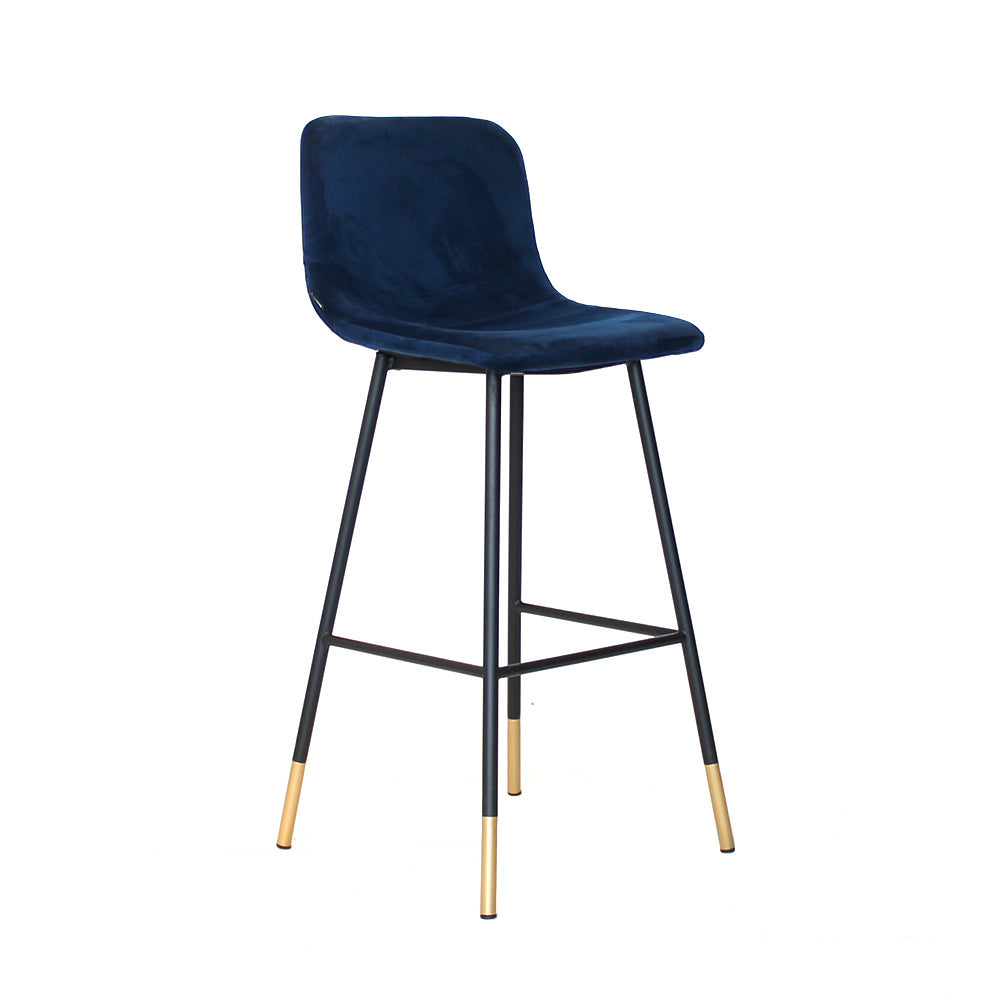 Velvet bar stool Mikky blue 65-78 cm - image 6