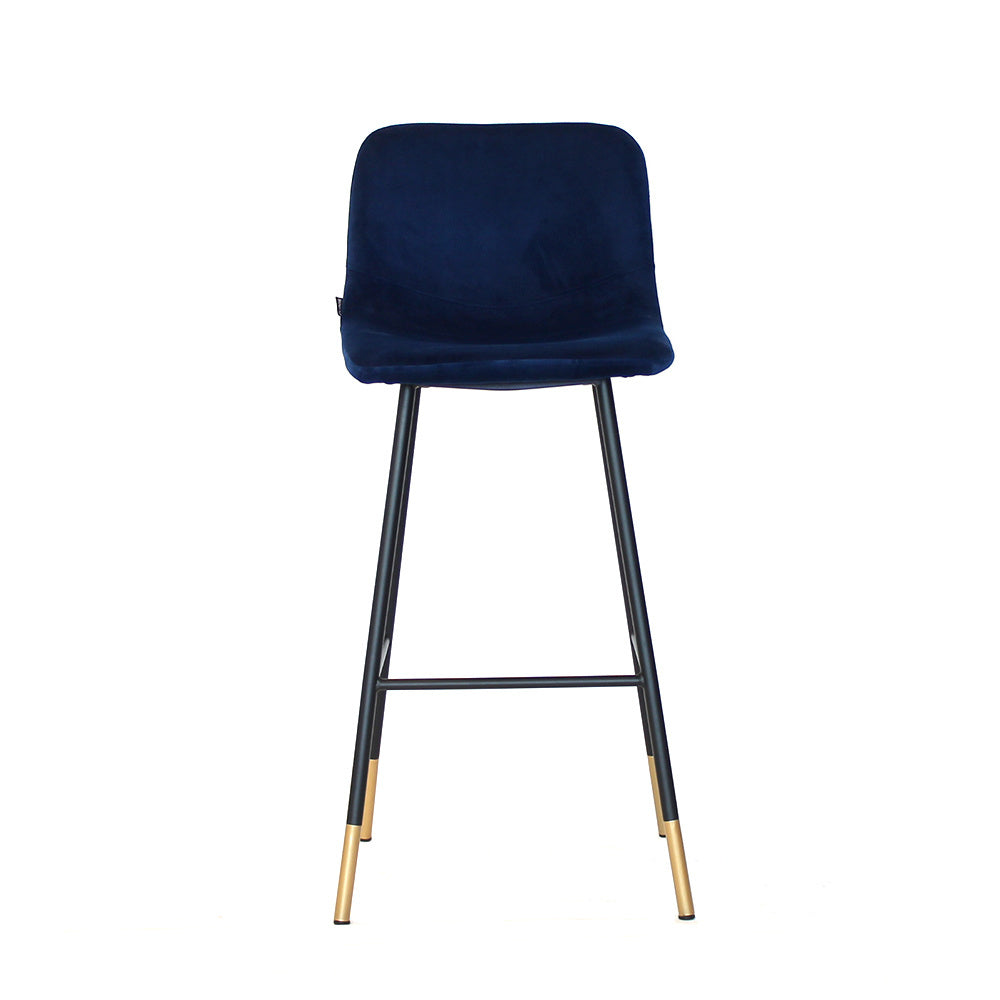 Velvet bar stool Mikky blue 65-78 cm - image 7
