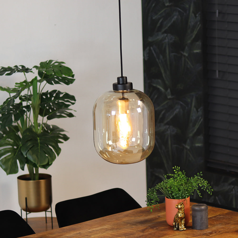 Hanging lamp Amber 30 cm 1-light glass