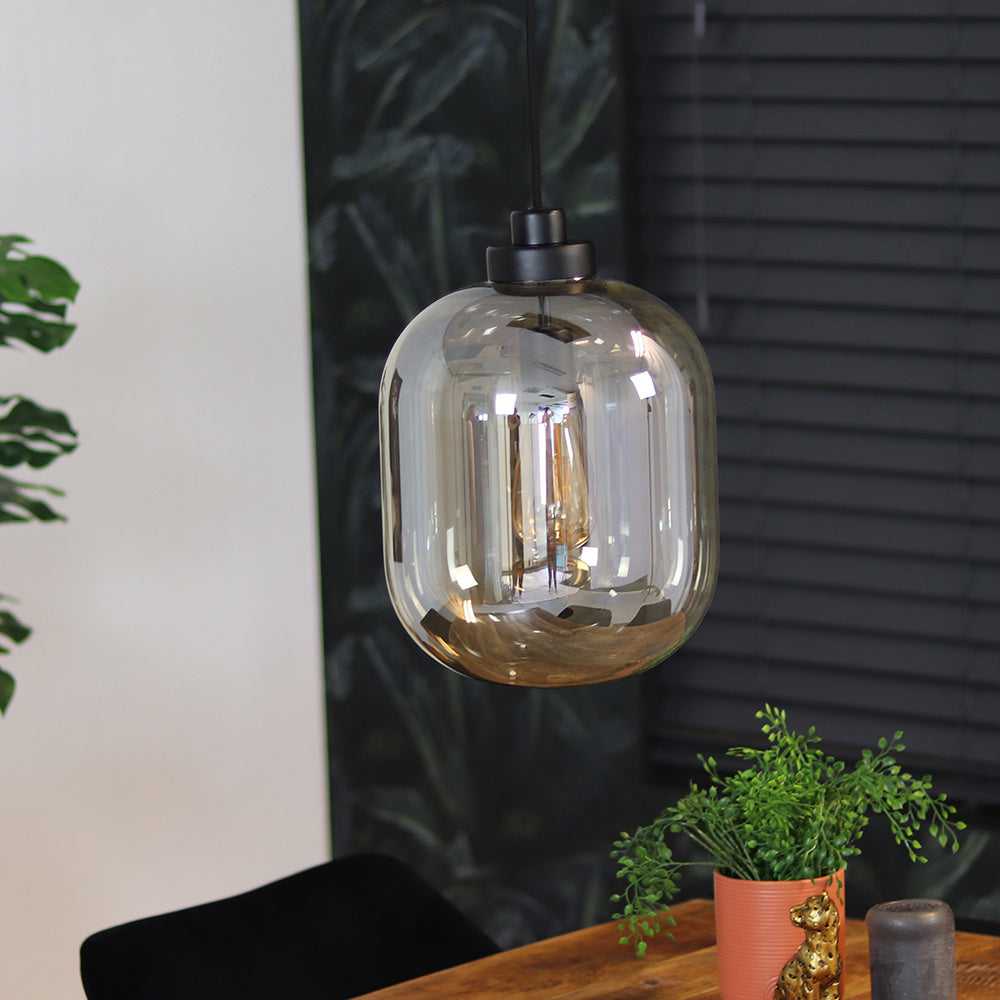Hanging lamp Amber 30 cm 1-light glass