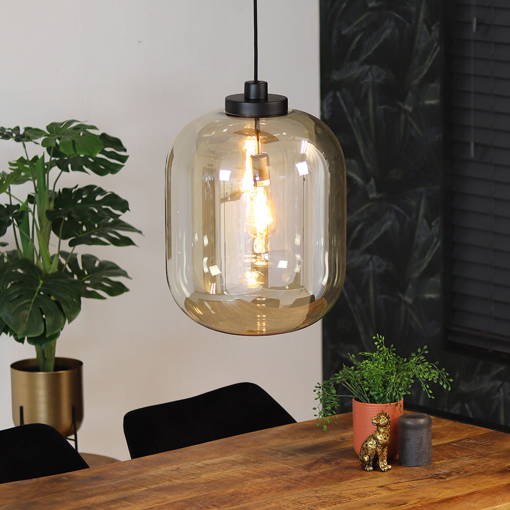 Hanging lamp Amber 45 cm 1-light glass
