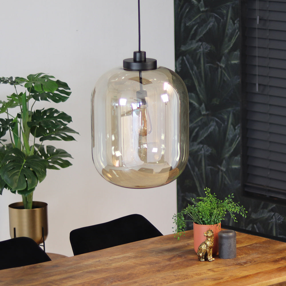 Hanging lamp Amber 45 cm 1-light glass