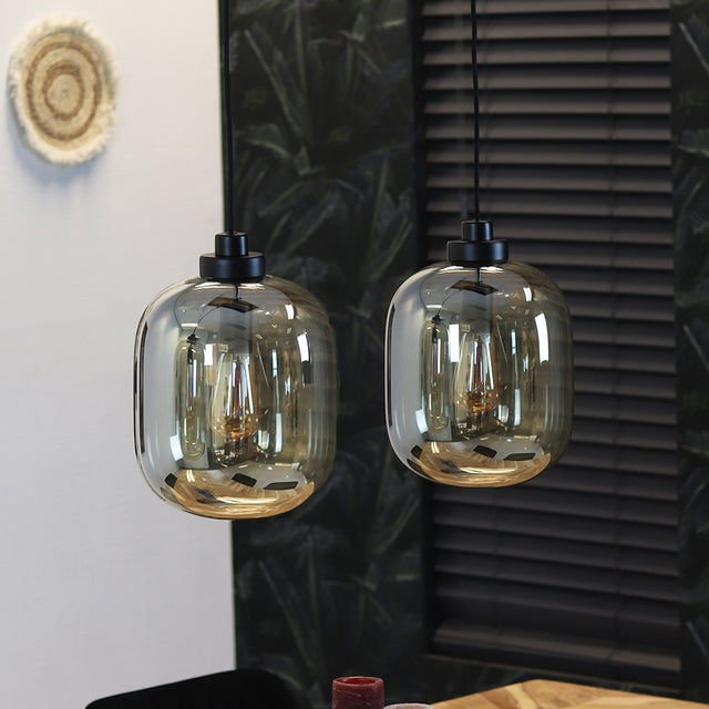 Hanging lamp Amber 30 cm 2-light glass