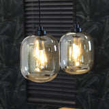 Hanging lamp Amber 30 cm 2-light glass
