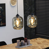 Hanging lamp Amber 30 cm 2-light glass