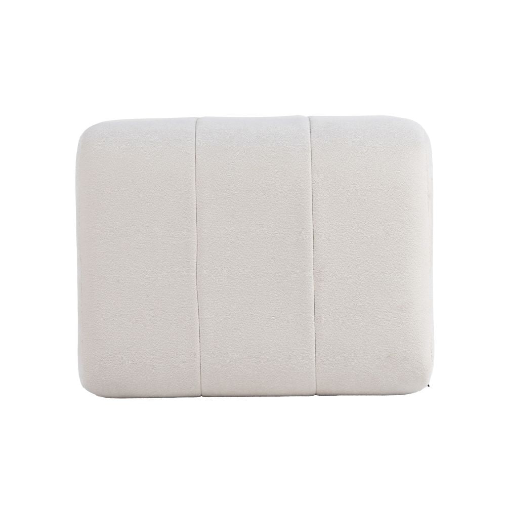 Modular stool Seth chenille off white Recycled polyester