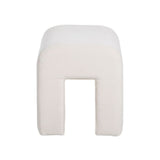 Modular stool Seth chenille off white Recycled polyester