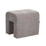 Modular stool Seth chenille taupe Recycled polyester