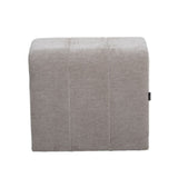 Modular stool Seth chenille taupe Recycled polyester