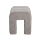 Modular stool Seth chenille taupe Recycled polyester