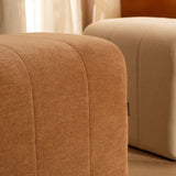 Modular stool Seth chenille terracotta Recycled polyester