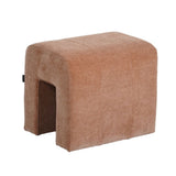 Modular stool Seth chenille terracotta Recycled polyester