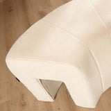 Modulaire hoekhocker Seth chenille off white Wit