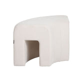Modulaire hoekhocker Seth chenille off white Wit