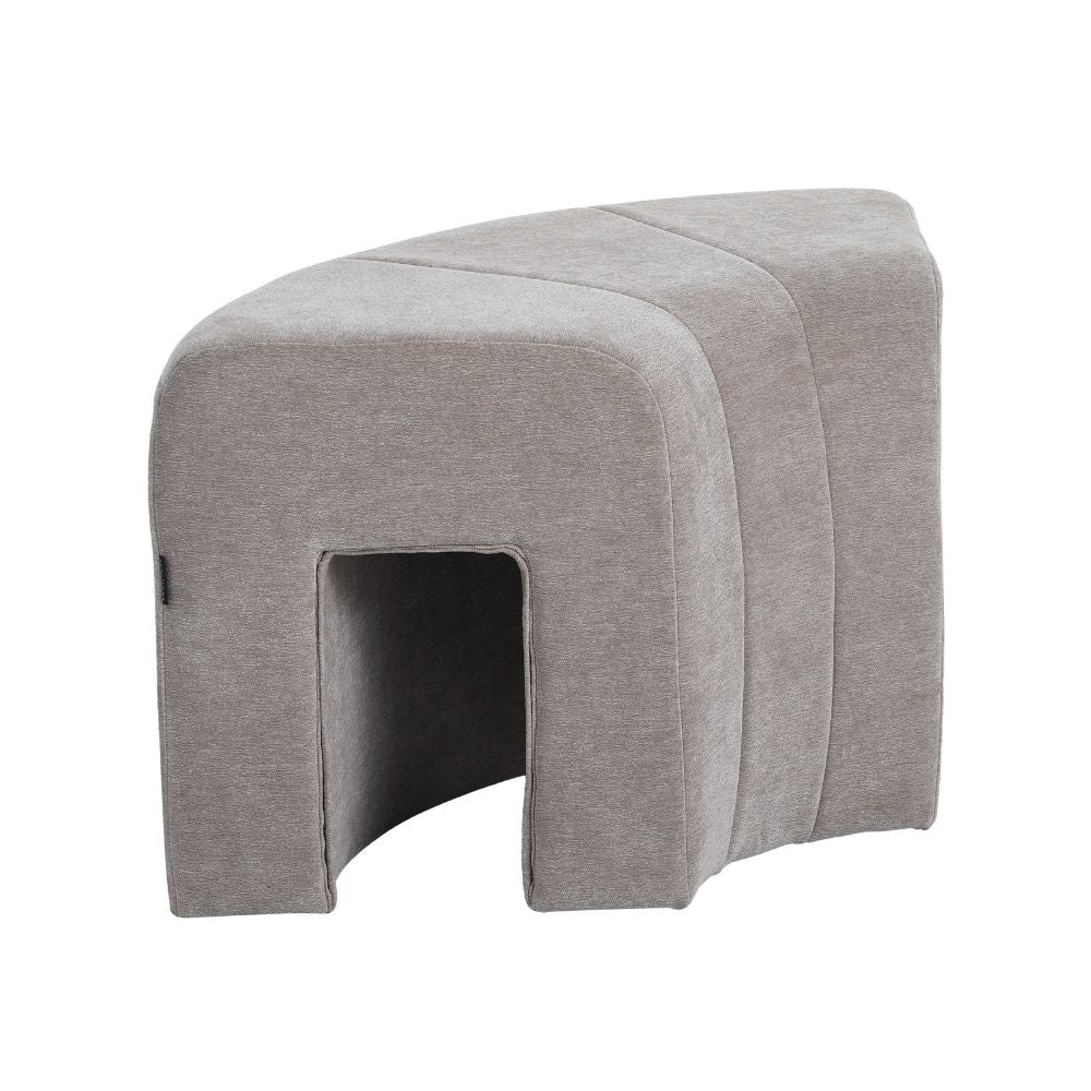 Modulaire hoekhocker Seth chenille taupe